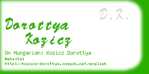 dorottya kozicz business card